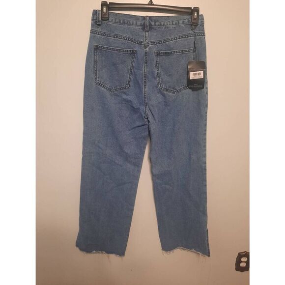 NWT Redial size 10 US Light Wash Split Hem Denim Jeans - Picture 6 of 7